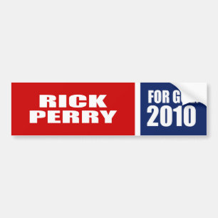 AUTOCOLLANT DE VOITURE RICK PERRY POUR LE GOUVERNEUR