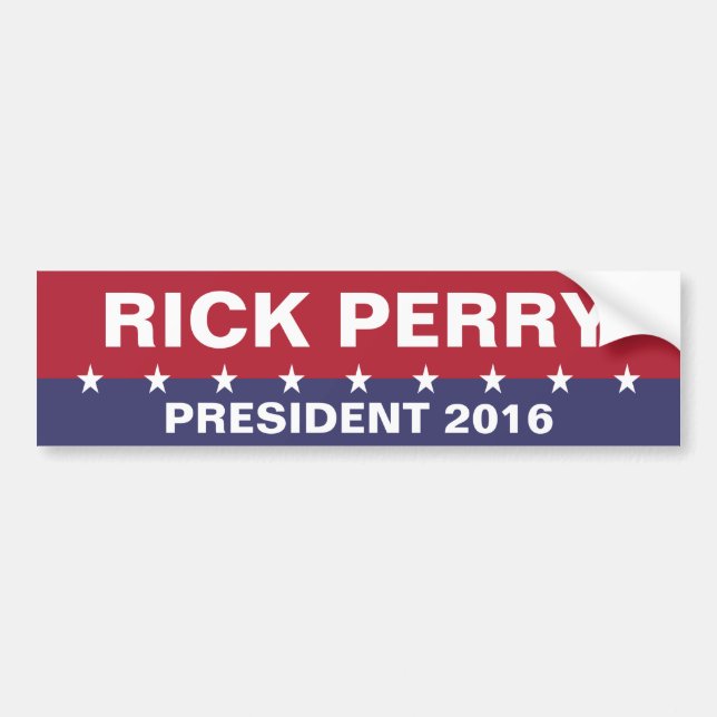 Autocollant De Voiture RICK PERRY pour Président 2016 (Devant)