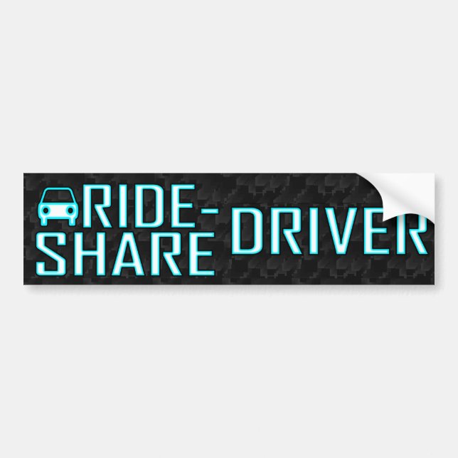 Autocollant De Voiture Ride Share Driving Uber Driver Rideshare Decal (Devant)