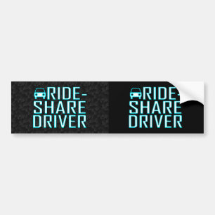 Autocollant De Voiture Ride Share Driving Uber Driver Rideshare Decal 2up