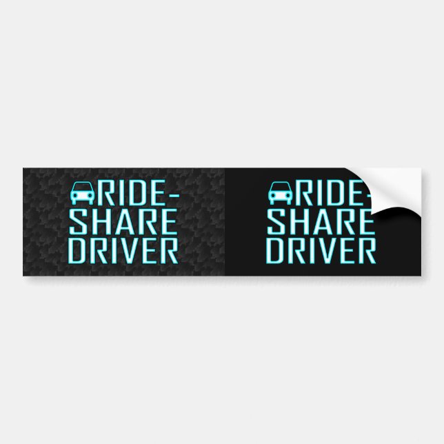 Autocollant De Voiture Ride Share Driving Uber Driver Rideshare Decal 2up (Devant)