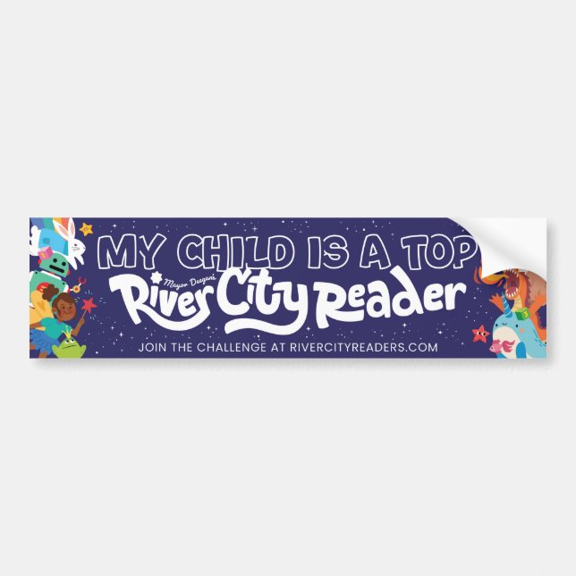 Autocollant De Voiture River City Readers Bumper Sticker (Devant)