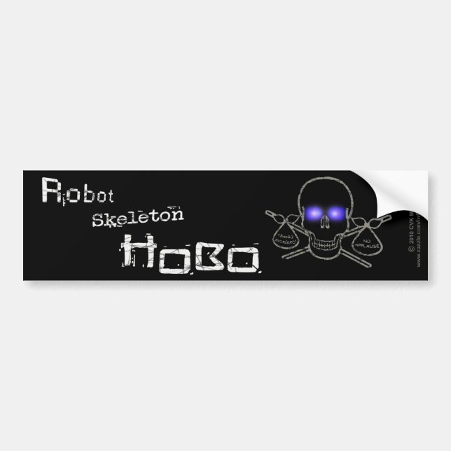 Autocollant De Voiture Robot Skeleton Hobo (Devant)