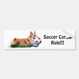 Autocollant De Voiture ROCHE de Corgis du football ! ! Adhésif pour