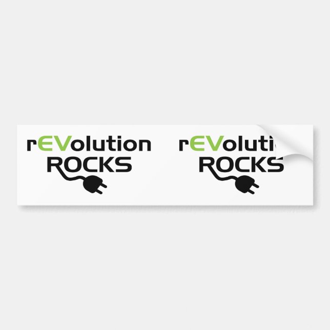Autocollant De Voiture Roches de véhicules électriques - EV (Devant)