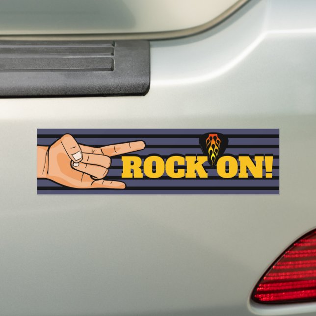 Autocollant De Voiture Rock on! Rock and Roll Music (En voiture)