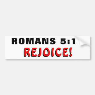Autocollant De Voiture Romains 5:11 Réjouissez-vous !