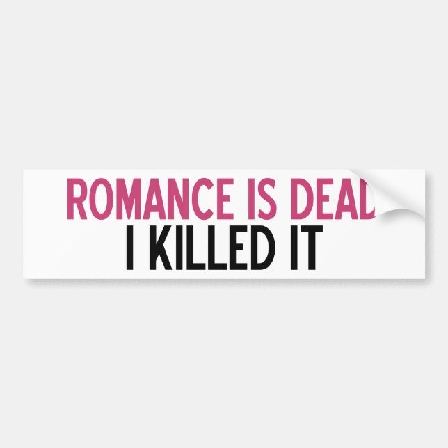 Autocollant De Voiture Romance est mort (Devant)