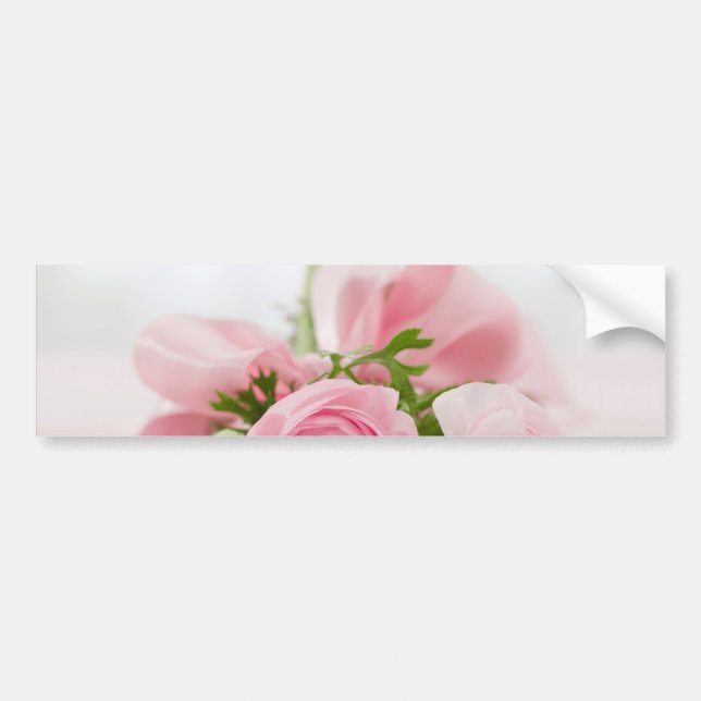 Autocollant De Voiture Romantique Mariage Love Soft Rose Flower Bouquet
