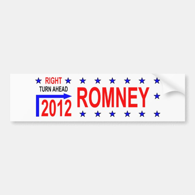 AUTOCOLLANT DE VOITURE ROMNEY 2012 (Devant)