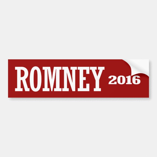 AUTOCOLLANT DE VOITURE ROMNEY 2016 (Devant)