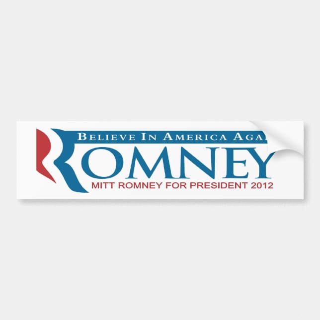 Autocollant De Voiture Romney : Croyez encore (Devant)