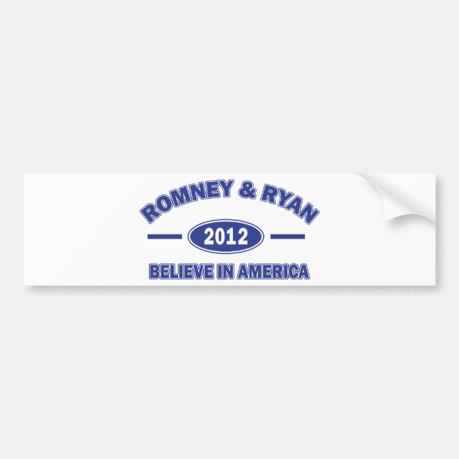 Autocollant De Voiture Romney et Ryan Believe (Devant)