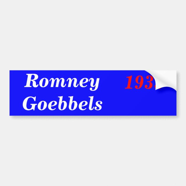Autocollant De Voiture Romney Goebels 1933 (Devant)