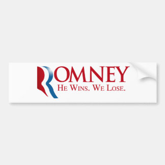 Autocollant De Voiture Romney - il gagne. Nous perdons
