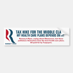 Autocollant De Voiture Romney - impôt de la classe moyenne