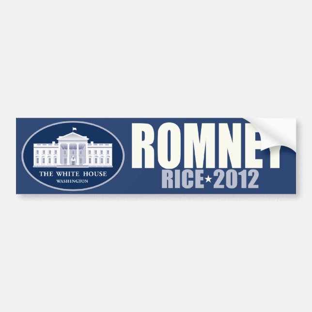 Autocollant De Voiture Romney - riz - 2012 (Devant)