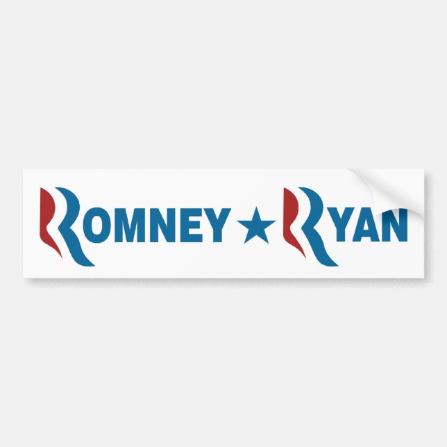 Autocollant De Voiture Romney - Ryan (Devant)