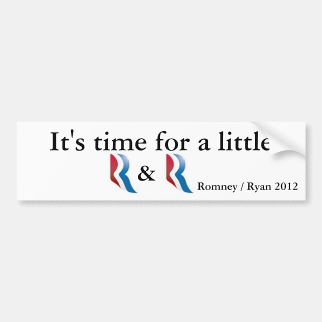 Autocollant De Voiture Romney Ryan 2012 (Devant)
