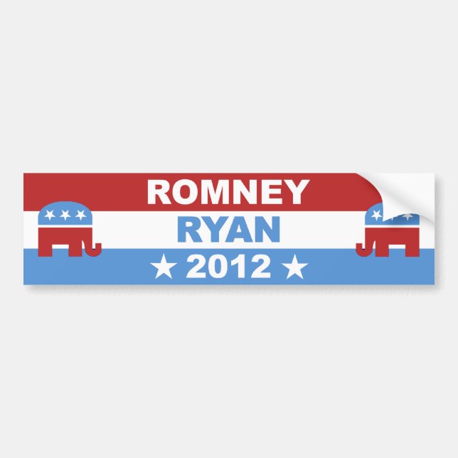 Autocollant De Voiture Romney Ryan 2012 (Devant)