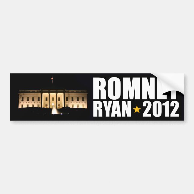 Autocollant De Voiture Romney - Ryan - 2012 (Devant)