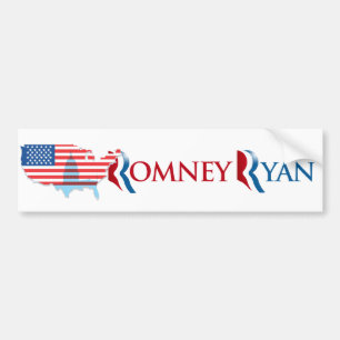 AUTOCOLLANT DE VOITURE ROMNEY RYAN 2012 - .PNG