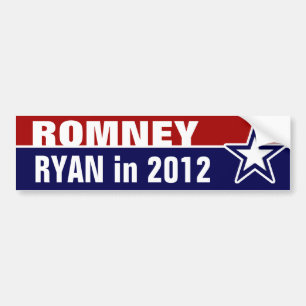 Autocollant De Voiture Romney Ryan en 2012