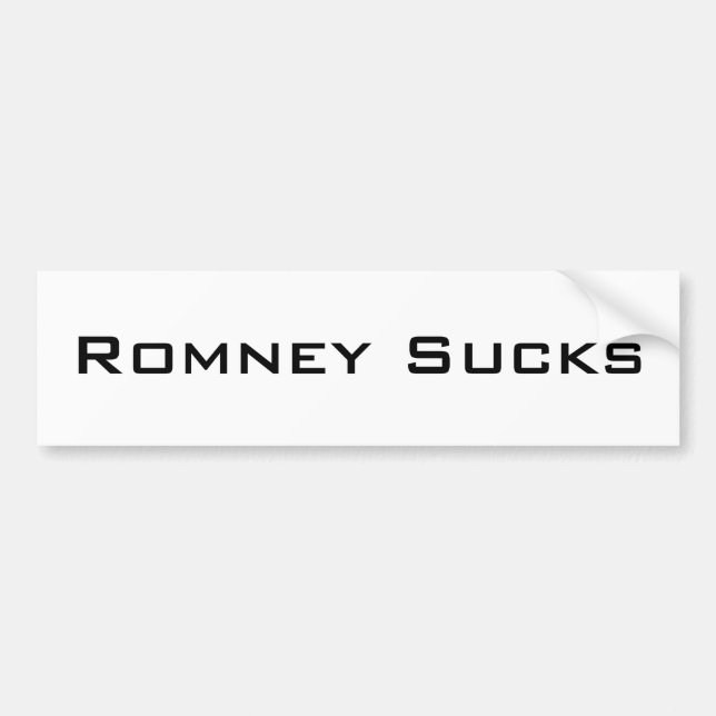 Autocollant De Voiture Romney suce l'adhésif pour pare-chocs (Devant)