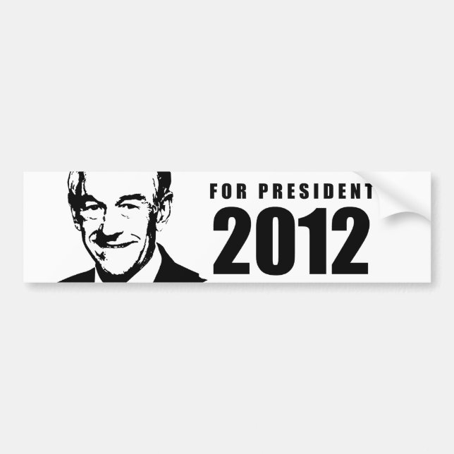 Autocollant De Voiture Ron Paul 2012 (Devant)