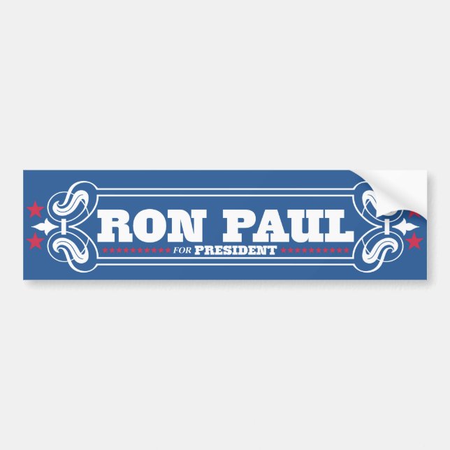 Autocollant De Voiture Ron Paul 2012 (Devant)