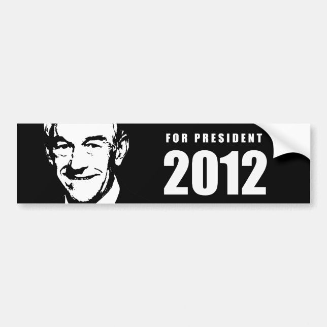 Autocollant De Voiture Ron Paul 2012 (Devant)