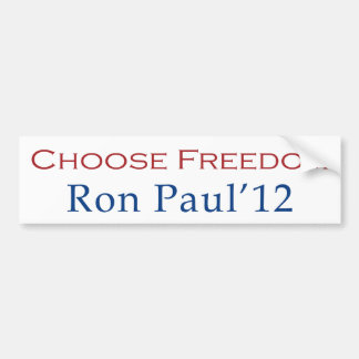 Autocollant De Voiture Ron Paul 2012 choisissent l'adhésif pour