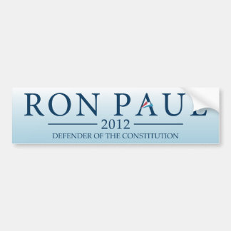 Autocollant De Voiture Ron Paul 2012 - Défenseur de la constitution