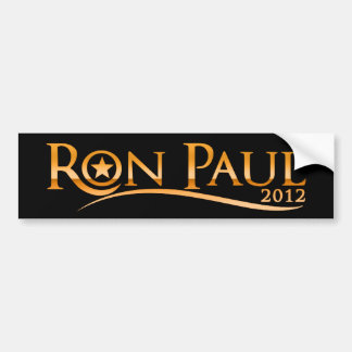 Autocollant De Voiture Ron Paul 2012 (d'or)
