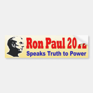 Autocollant De Voiture Ron Paul 2012 parle la vérité à la puissance