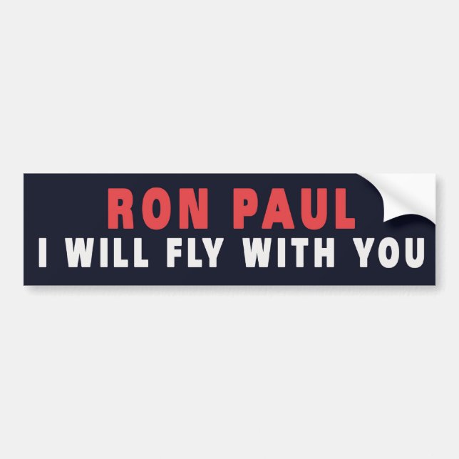 AUTOCOLLANT DE VOITURE RON PAUL AVEC VOUS (Devant)