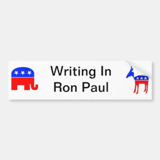 Autocollant De Voiture Ron Paul écrivent dedans