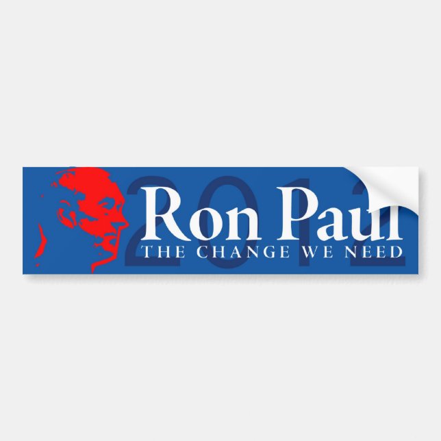 Autocollant De Voiture Ron Paul - le changement que nous avons besoin (Devant)