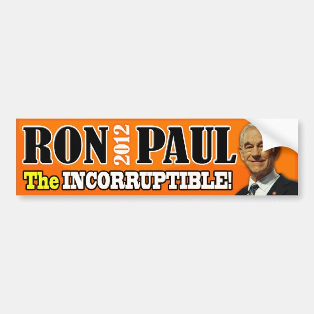 Autocollant De Voiture Ron Paul - l'incorruptible ! (Devant)