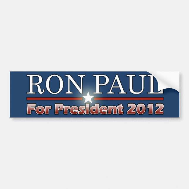 Autocollant De Voiture Ron Paul pour le président 2012 (Devant)