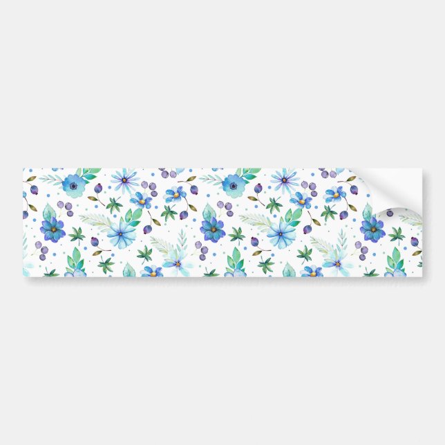 Autocollant De Voiture Rose bleu (Devant)
