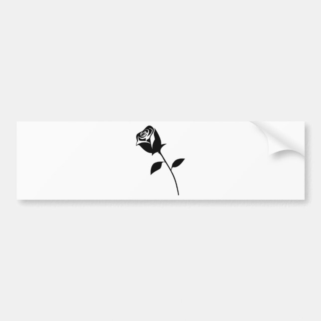 Autocollant De Voiture Rose de noir (Devant)