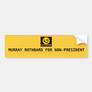 AUTOCOLLANT DE VOITURE ROTH, MURRAY ROTHBARD POUR NON-PRESIDENT