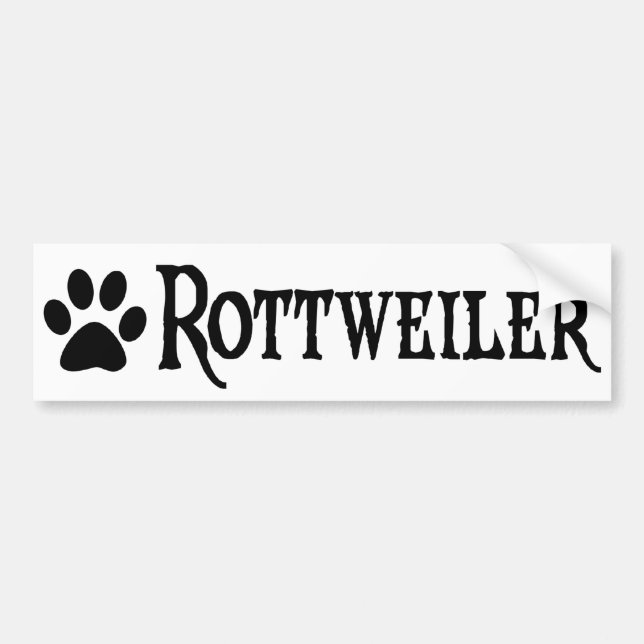 Autocollant De Voiture Rottweiler (style de pirate avec le pawprint) (Devant)