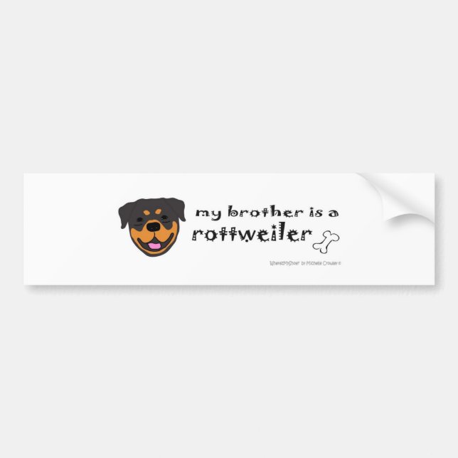 Autocollant De Voiture RottweilerBrother (Devant)