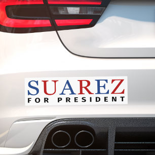Autocollant De Voiture Rouge bleu moderne Francis Suarez, président