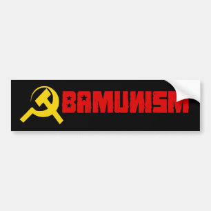 Autocollant De Voiture Rouge de Bumpersticker - d'Obamunism