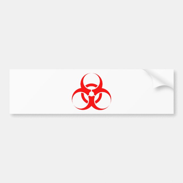 Autocollant De Voiture Rouge de symbole de Biohazard (Devant)