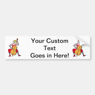 Autocollant De Voiture Rouge femelle blond dress.png de bassiste
