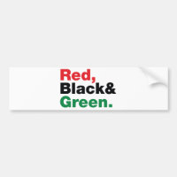 Rouge, Noir et Vert.